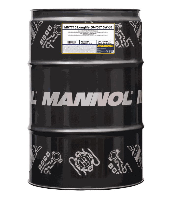 Mannol Longlife 504/507 5W-30, vat van 60 liter